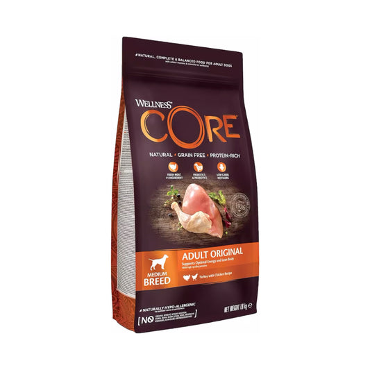 Wellness CORE Adult Low Fat Dry Dog Food For Medium and Large Breed With Turkey