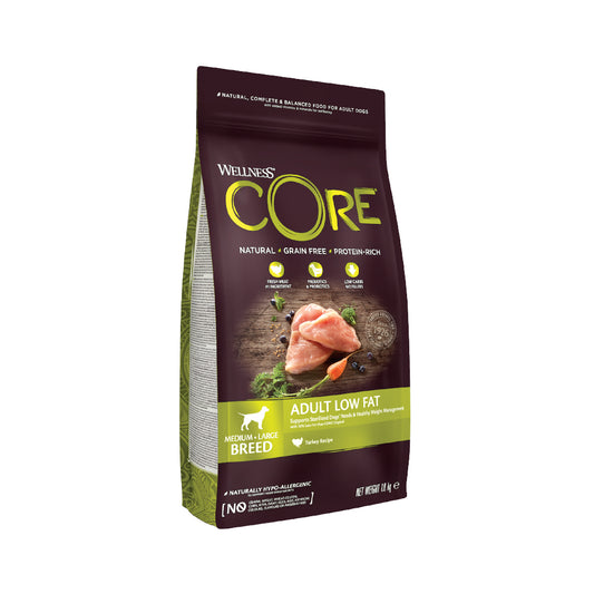 Wellness CORE Adult Low Fat Dry Dog Food For Medium and Large Breed With Turkey
