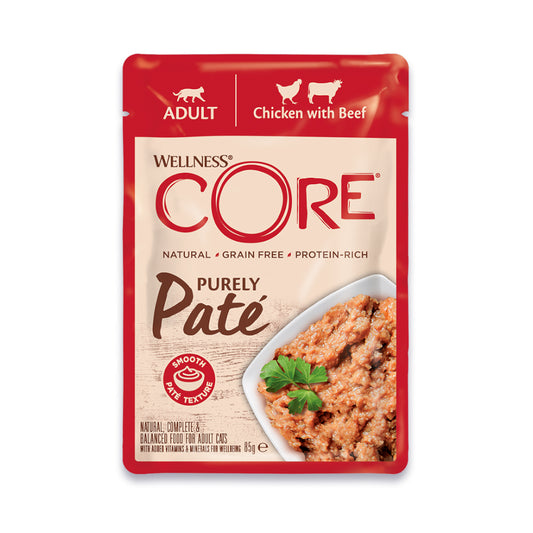 Wellness CORE Wet Food Pate For Adult Cats Chicken with Beef 85g