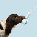 Coockoo Catch Me Dog Toy Ball with Rope Blue and Green