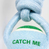 Coockoo Catch Me Dog Toy Ball with Rope Blue and Green