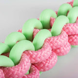 Coockoo Twisting Tugger Dog Toy Green and Pink