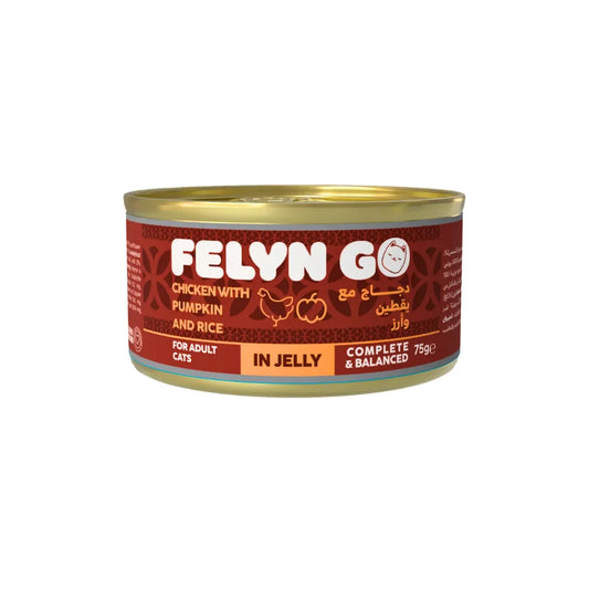Felyn Go Wet Food for Adult Cats With Chicken and Tuna With Pumpkin in Jelly 75g