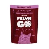 Felyn Go Wet Cat Food Beef Chunks in Gravy 85g