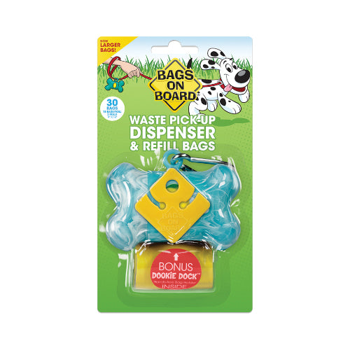 باقز اون بورد حامل أكياس فضلات للكلاب شكل عظمة الوان متعددة.