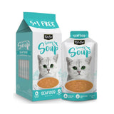 Kit Cat Savoury Soup Seafood for Adult Cats 6x50g