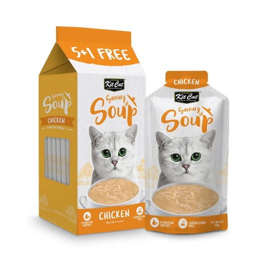 Kit Cat Savoury Soup Chicken for Adult Cats 6x50g