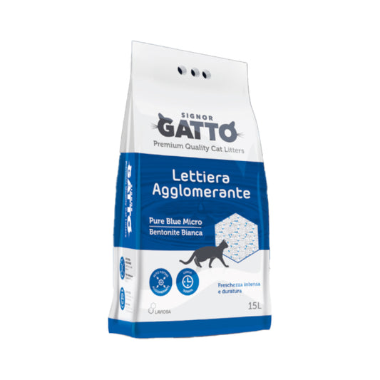 Signor Gatto Pure Blue Micro Clumping Cat Litter 15L