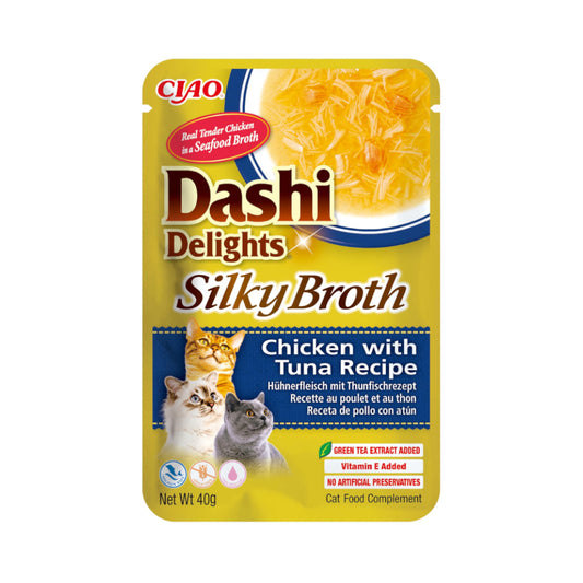 INABA Dashi Delight Cat Complement Wet food With Chicken and Tuna in Broth 40g