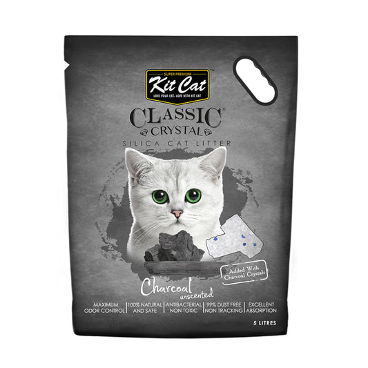 كت كات كلاسيك رمل للقطط كريستال بالفحم بدون رائحة 5 لتر