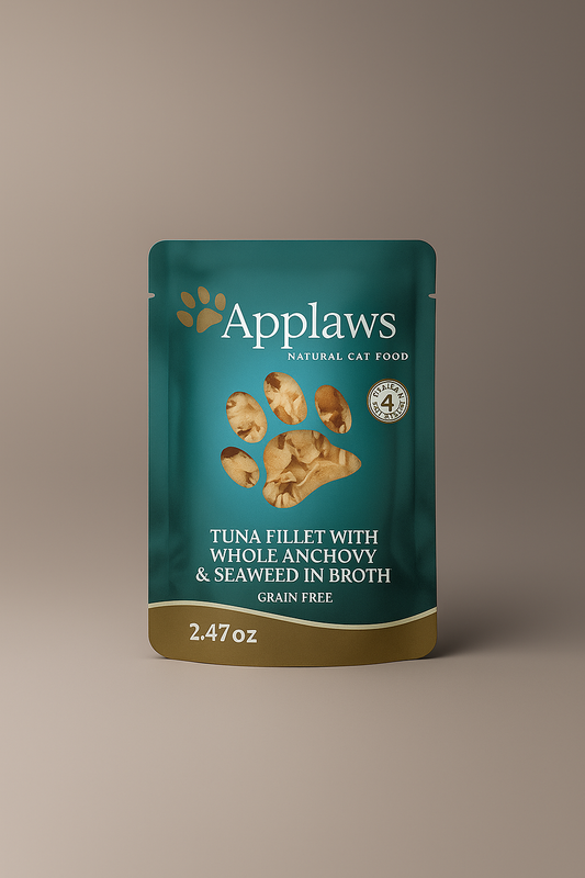 Applaws Wet Cat Food Tuna Fillet and Whole Anchovy in Broth, 70 g