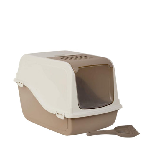 MP Bergamo Ariel Litterbox, Fully Openable, Beige