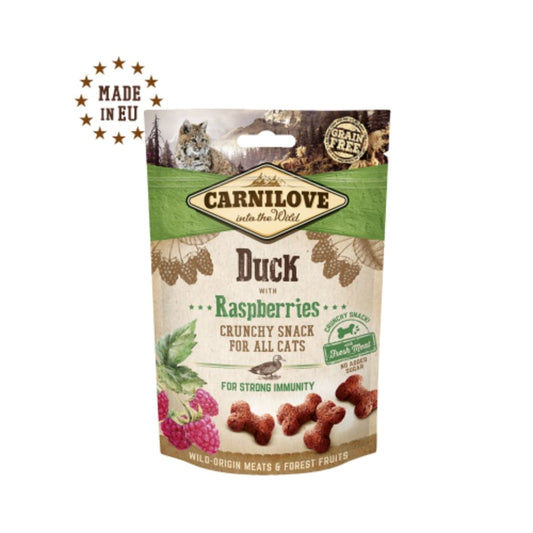 Carnilove Cat Treats, Duck and Raspberry 50 g