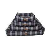 Feline Go Rectangular Check Bed for Cats and Dogs, black and red