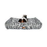 Feline Go Macaron Rectangular Bed for Cats and Dogs, Black and White