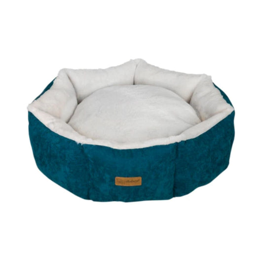 Feline Go round bed for cats and dogs, turquoise
