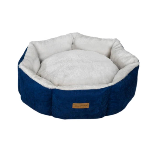 Feline Go round bed for cats and dogs, navy blue