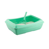 Feline Go Open Cat Litter Box with Scoop - Green