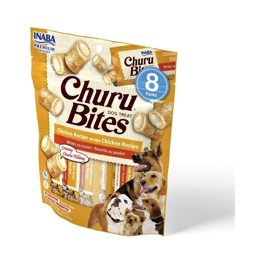 Inaba Churro Dog Treats Chicken Recipe Wraps 8 x 12 g