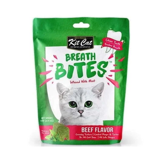 KitCat Mint Breath Bites Cat Snacks Food Supplement Beef Flavor 60 g