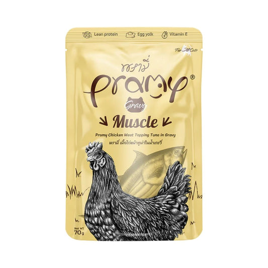 Pramy Wet food Chicken topping Tuna Recipe For Cats 70g