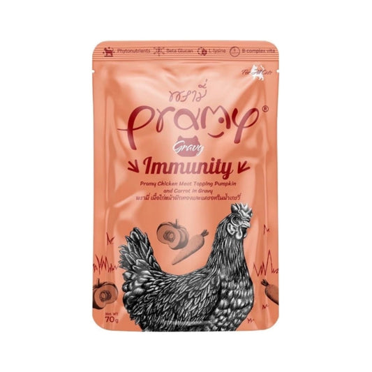 Pramy Immunity Chicken topping Pumpkin & Carrot in Jelly 70g