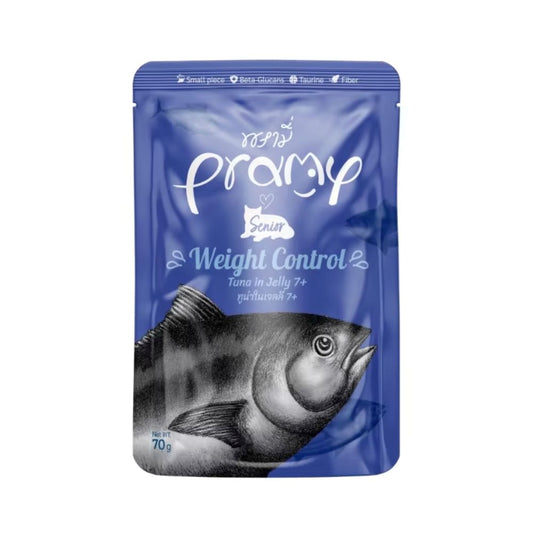 Pramy Weight Control Wet Food For Senior Cats Tuna in Jelly 70g