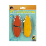 Calcium rich cuttlebone for birds, Orange and vanilla flavor 2 pieces, 10.2 cm