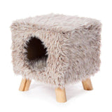 Kitty Power Paws Cube Cat Bed, Beige Color