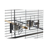 بريفيو قفص للطيور للسلالات الكبيرة والكبيرة جدا لون فضي