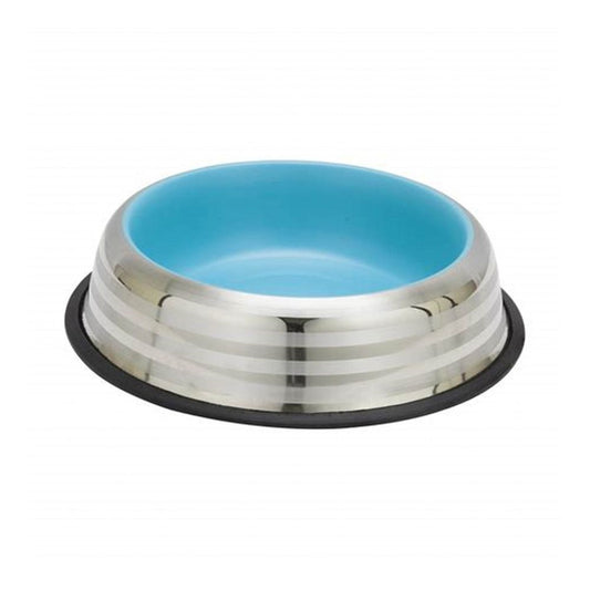 Zolux stainless steel bowl for cats and dogs, non-slip, 225 ml