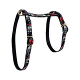 زولكس صدرية للقطط نايلون رسمة سمك لون اسود 10 مم