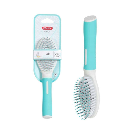 Zolux Brush for small dogs, medium and long hair, sky blue, size XS