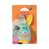 Zolux cat toy in the shape of a rabbit with a catnip, turquoise color