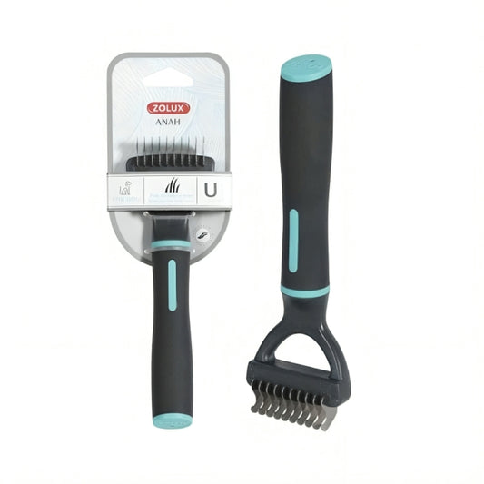 Zolux Anna 10-Teeth Iron Comb with Blades for Dogs of All Sizes
