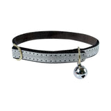 Zolux nylon shiny black collar with bell