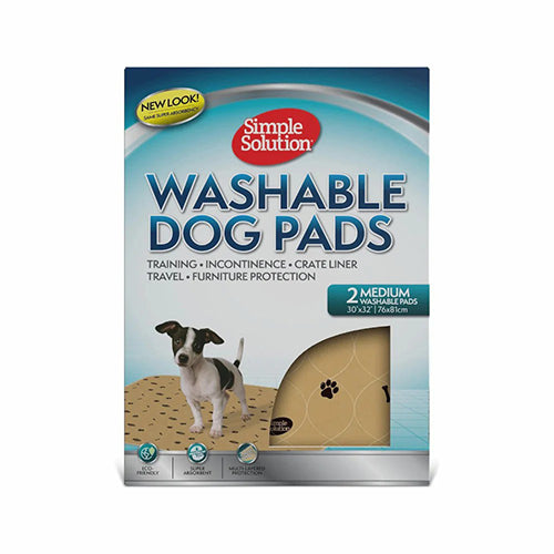 سمبل سولوشن مفرش تدريب وسط قابل للغسيل للجراء وللكلاب ذات السلالات صغيرة الحجم 2 قطع | متجر باندا.
