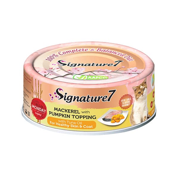 سقنتشر 7 طعام رطب للقطط بنهكة الماكريل واليقطين 70 جرام