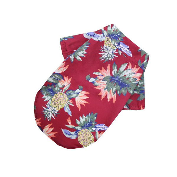 ملابس صيفية للكلاب لون احمر مع رسمة مميزة | متجر باندا.