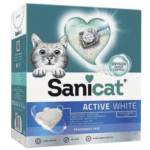 ساني كات بنتونيت الأبيض قطط رائحة صابون مارسيليا تكتل عالي 10 لتر | متجر باندا.