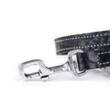 ماي فاميلي ال باسو مشد للكلاب جلد أسود 110×1.6 سم