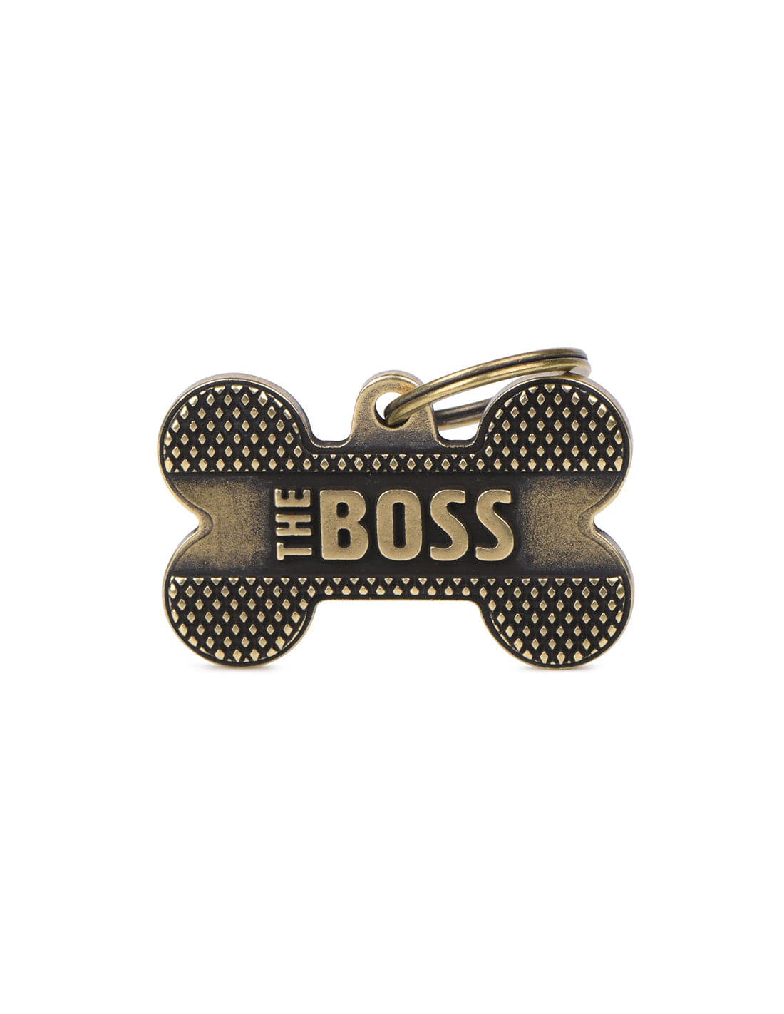 ماي فاميلي قلادة THE BOSS شكل عظمة لون برونزي حجم كبير XL | متجر باندا.