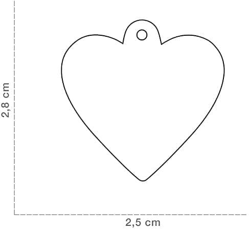 قلادة المونيوم شكل قلب لون ازرق | متجر باندا.