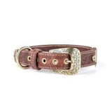 ماي فاميلي ال باسو طوق جلد بني 26×1.6 سم