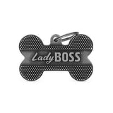 ماي فاميلي قلادة LADY BOSS شكل عظمة لون فضي حجم كبير XL | متجر باندا.
