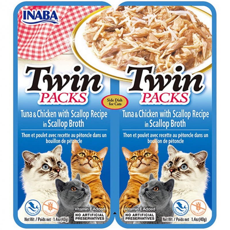 Inaba Churro Twin Cat Treats Scallop And Chicken In Scallop Broth Panda Store