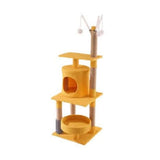 خداشة قطط طابقين مع سرير صغير لون اصفر | متجر باندا.