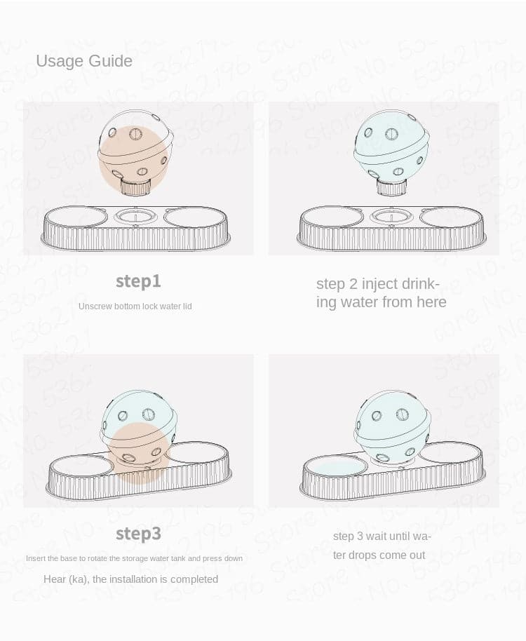 ماكلية و مشربية للقطط و الكلاب شكل كرة متعددة الالوان | متجر باندا.