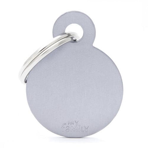 قلادة دائرية المونيوم لون فضي حجم صغير | متجر باندا.