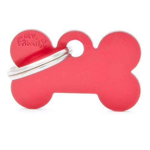 قلادة المونيوم شكل عظمة لون احمر | متجر باندا.